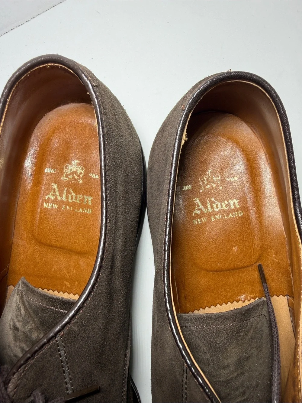 Alden Brown Suede Cap Toe Blucher Dress Shoes USA Men’s 10 A/C Excellent